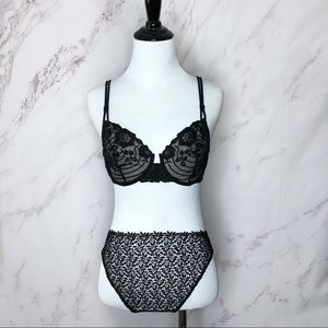 Vintage La Perla Black Bra and Panty Set